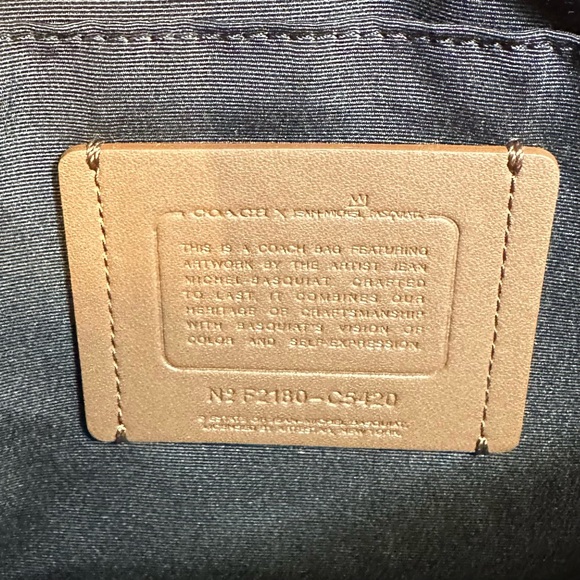 Coach X Jean Michel Basquiat Signature Canvas Track Crossbody Bag No. C5420 - Picture 9 of 15